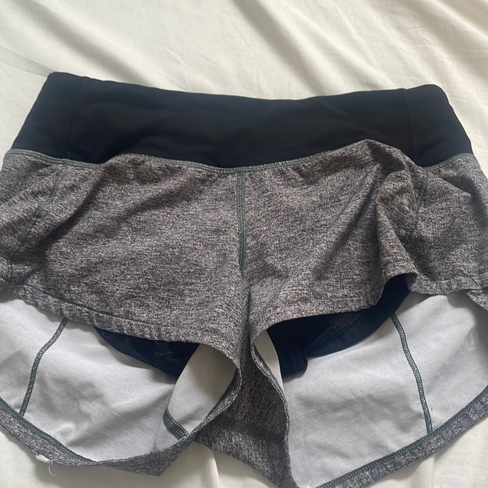 grey lululemon shorts size 0